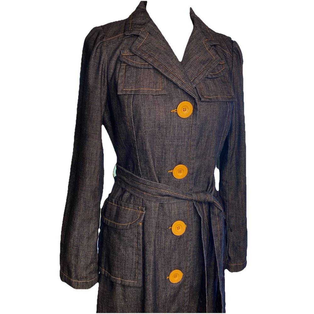 Marc Jacobs Runaway Collection Denim Long Coat Size M Rinse Jean Rare Orig.$428 - Picture 15 of 16